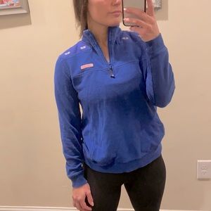 Vineyard Vines Relaxed Whale Embroidered Shep Shirt Cobalt Blue Size XS